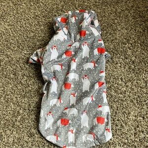 LuvGear Dog Hoodie Jacket L Gray White Polar Bear Puppy Holidays Gift NWT